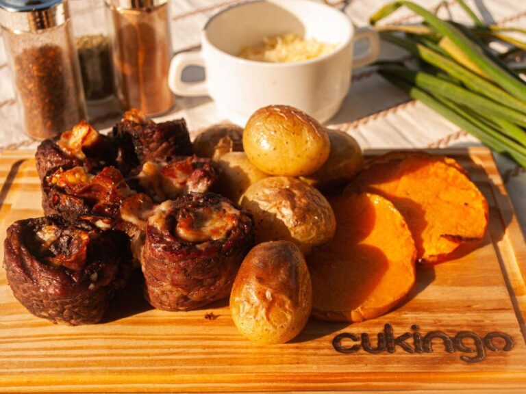 Rolls de lomito a la parrilla